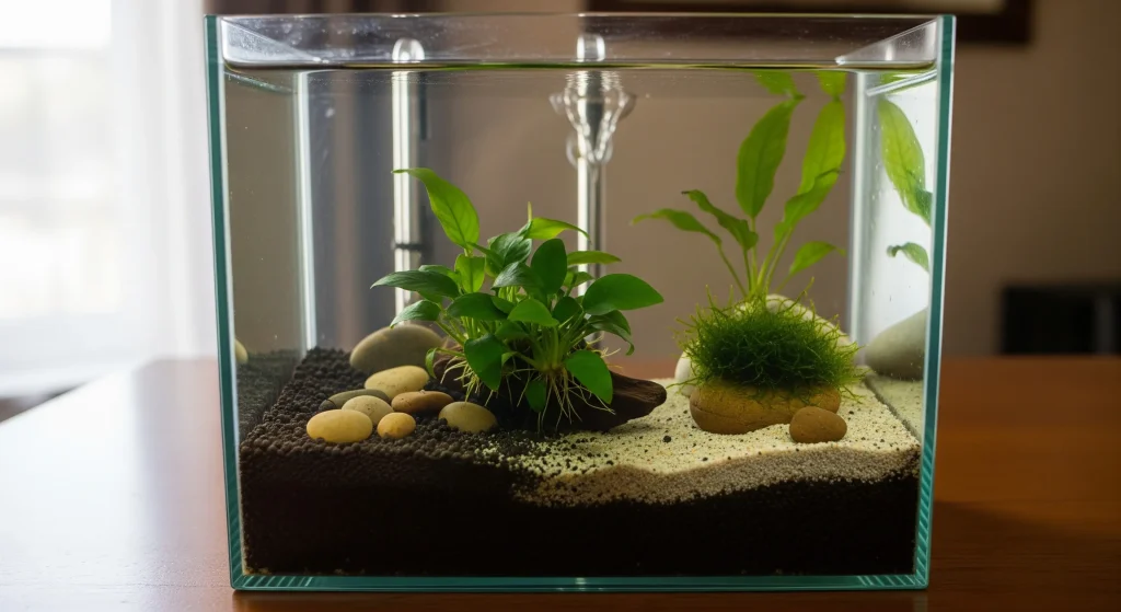 low light planted tank Malaysia no CO2 setup