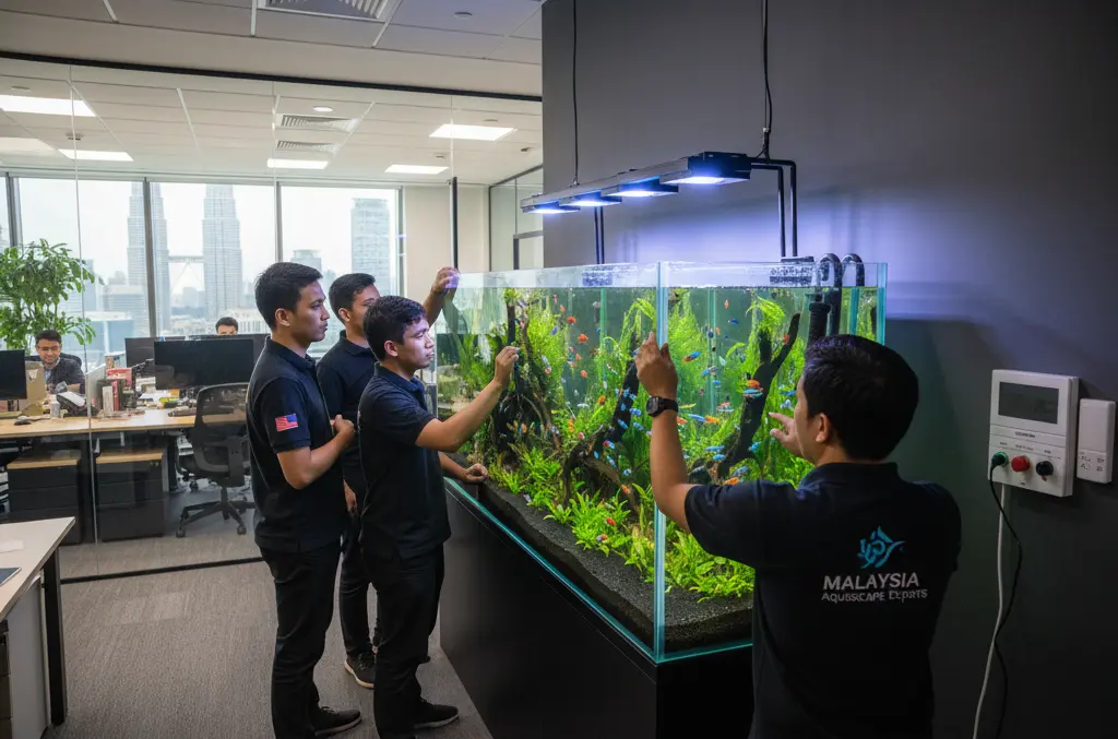 aquarium installation Malaysia office