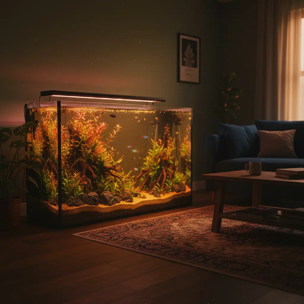 aquarium lighting Malaysia interior setup