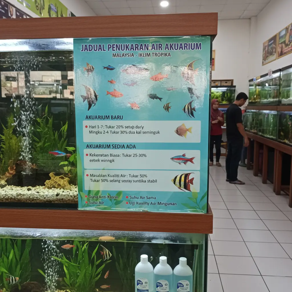 aquarium water change schedule Malaysia